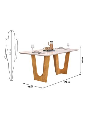 Imagen 2 del producto Juego de Comedor Nala 6 Sillas Freijo Off White-Ondina