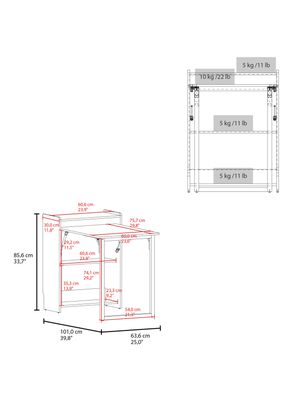 Imagen 2 del producto Escritorio Plegable Lesli Blanco