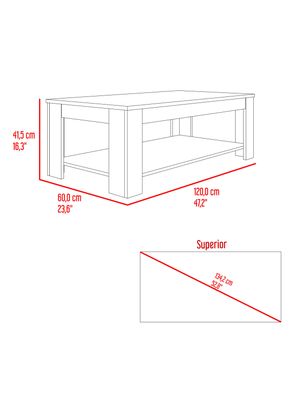 Imagen 2 del producto Mesa de Centro Cecil 120x60x41.5 cm Fresno y Wengue
