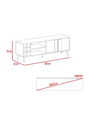 Imagen 2 del producto Rack TV 65'' Lane con Botelleros Capri y Milan
