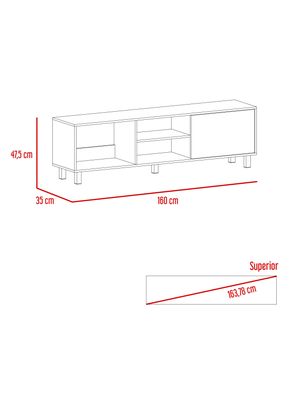Imagen 2 del producto Rack TV 65"" Tunez 1 Puerta Macadamia