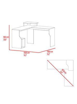 Imagen 2 del producto Escritorio en L Juanita Fresno y Wengue