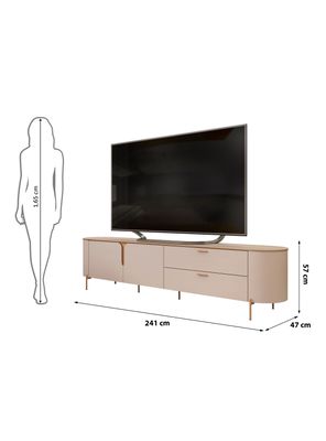Imagen 2 del producto Rack TV Celine 70"" 2 Cuerpos 2 Puertas Blanco
