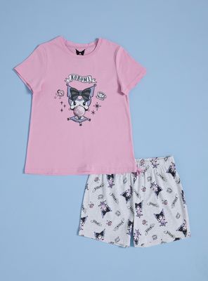 Pijama Estampado Kuromi Detalles con Glitter
