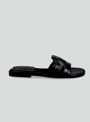 Imagen 2 del producto Sandalia Flat con Textura Croco Mujer