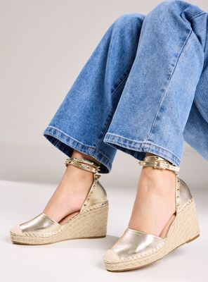 Alpargata Metalizada con Plataforma Mujer