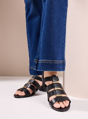 Sandalia Taco Plantilla Acolchada Mujer