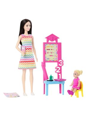 Muñeca Maestra Cabello Negro con Niña