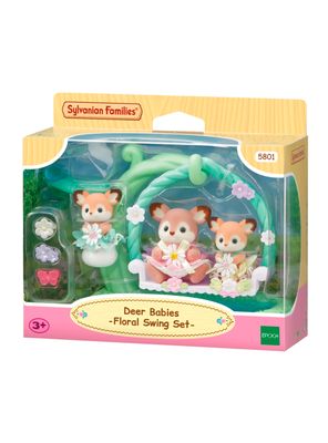 Imagen 2 del producto Figuras de Colección Bebés Ciervo en Columpio Floral
