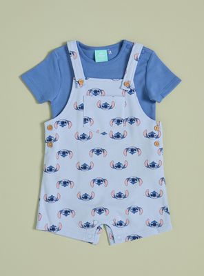 Conjunto Jardinera y Body Estampado Stitch