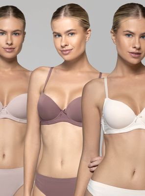 Pack 3 Sostén Copa A Push Up 960