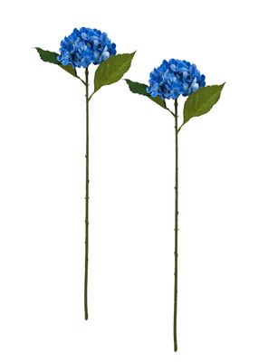 Set de 2 Flores Hortensia 84 cm Azul