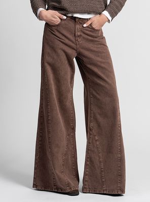 Jeans Palazzo Tiro Alto Bernarda Café