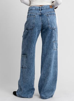 Imagen 2 del producto Jeans Wide Leg Tiro Alto Rosario Azul