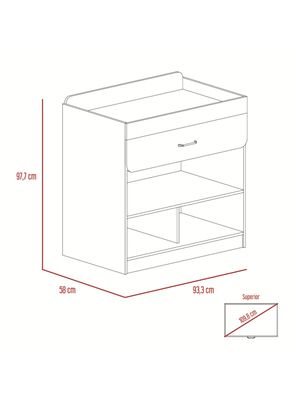 Imagen 2 del producto Cómoda Rosario 1 Cajón Blanco