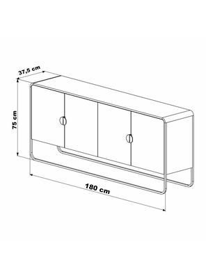 Imagen 2 del producto Buffet 4 Puertas 180 cm