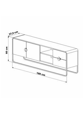 Imagen 2 del producto Mesa para TV 75"" 1.8m 28076