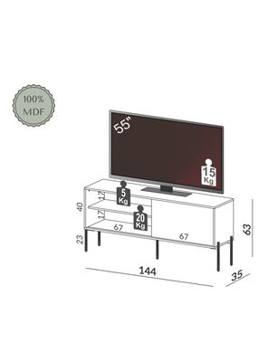 Imagen 2 del producto Mesa para TV 55"" R516 1.4m