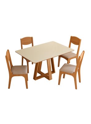 Juego de Comedor Tm86 Ca12 + 4 Sillas