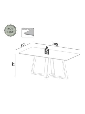 Imagen 2 del producto Juego de Comedor Tm 87 + 6 Sillas