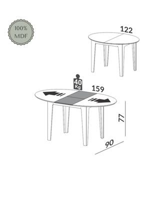 Imagen 2 del producto Juego de Comedor Tm 70 + 4 Sillas