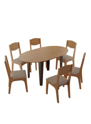 Juego de Comedor Tm 70 + 6 Sillas