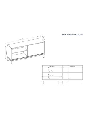 Imagen 2 del producto Rack TV Mondrian 1.3 Gris