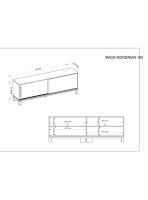 Imagen 2 del producto Mesa para TV 65"" Mondrian 1.8m