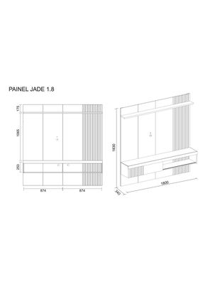 Imagen 2 del producto PanelTV  Jade 1.8m Off White