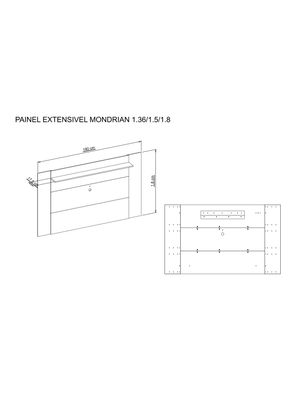 Imagen 2 del producto Panel TV + Rack TV 1.3m Vitrina Gris