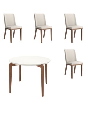 Juego de Comedor Redondo Kalina + 4 Sillas Kalina