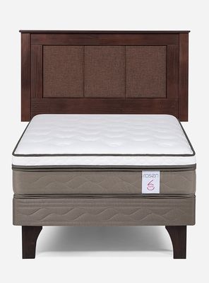 Imagen 2 del producto Cama Europea Style 6 1.5 Plazas + Respaldo Rachel