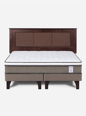 Imagen 2 del producto Cama Europea Style 6 2 Plazas Base Dividida + Respaldo Rachel