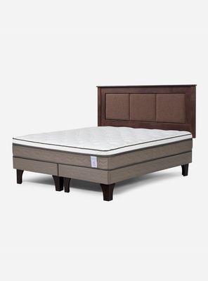 Imagen 1 del producto Cama Europea Style 6 2 Plazas Base Dividida + Respaldo Rachel