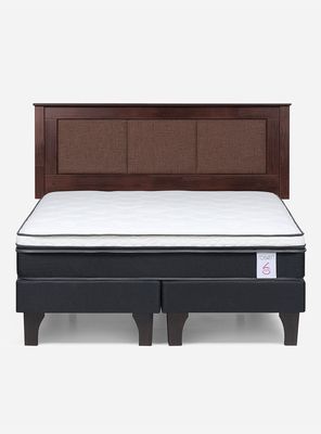 Imagen 2 del producto Cama Europea Style 6 2 Plazas Base Dividida + Respaldo Rachel