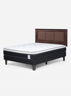 Cama Europea Style 6 2 Plazas + Respaldo Rachel