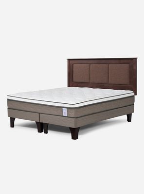 Cama Europea Style 6 King + Respaldo Rachel