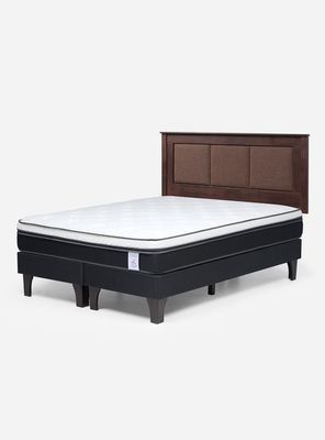 Cama Europea Style 6 King + Respaldo Rachel