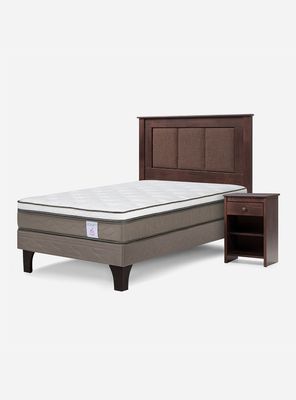 Cama Europea Style 6 1.5 Plazas + Set Muebles Rachel