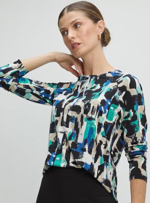 Polera Abstracta Manga Raglán 1430