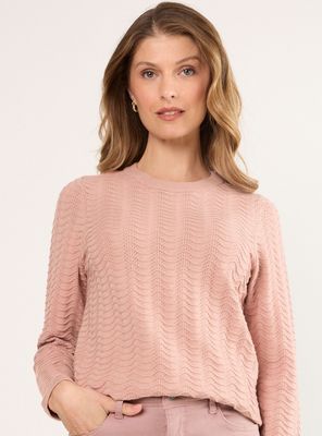 Sweater Tejido Cerrado Diseño Ondas 181