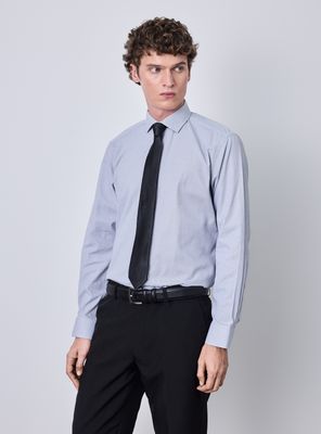 Camisa de Vestir Fantasia Listas Slim Fit