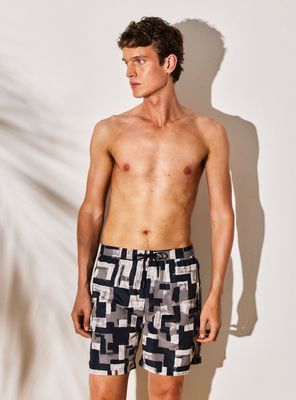 Traje de Baño Moda Print Cuadros Ecléctico