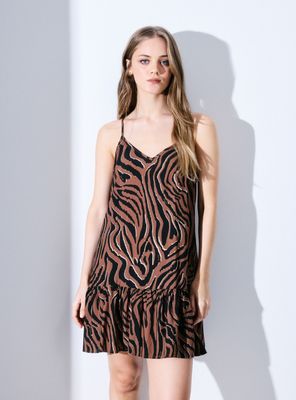 Imagen 1 del producto Vestido Estampado con Ajuste Espalda