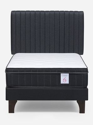 Imagen 2 del producto Cama Europea 1 Plaza New Style 6 Plus + Respaldo Lucio Grafito