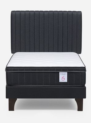 Imagen 2 del producto Cama Europea 1.5 Plazas New Style 6 Plus + Respaldo Lucio Grafito