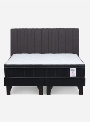 Imagen 2 del producto Cama Europea 2 Plazas New Style 6 Plus + Respaldo Lucio Grafito