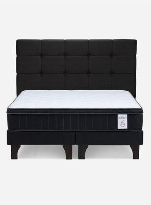 Imagen 2 del producto Cama Europea 2 Plazas New Style 6 Plus + Respaldo Issey Grafito