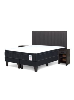 Cama Europea King New Style 6 Plus + Set Lucio