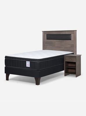 Cama Europea 1 Plaza New Style 6 Plus + Set Ferrara